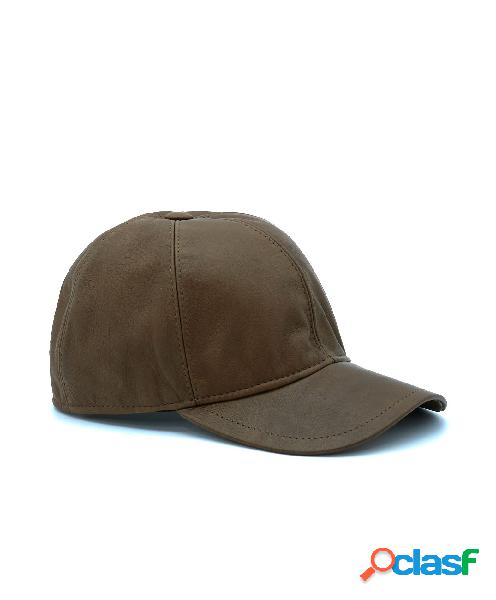 Cappello Baseball In Pelle Testa Di Moro Unisex Berretto