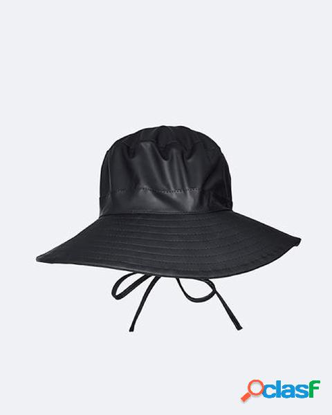 Cappello Boonie Hat a tesa larga nero semi lucido con
