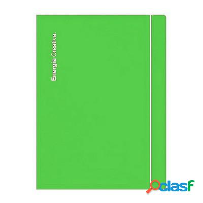 Cartellina Scatto 3 lembi formato A4 dorso 1 cm verde