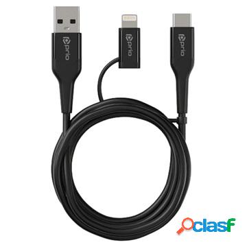 Cavo Prio 2-in-1 USB-C ad alta velocitÃ /da Lightning a