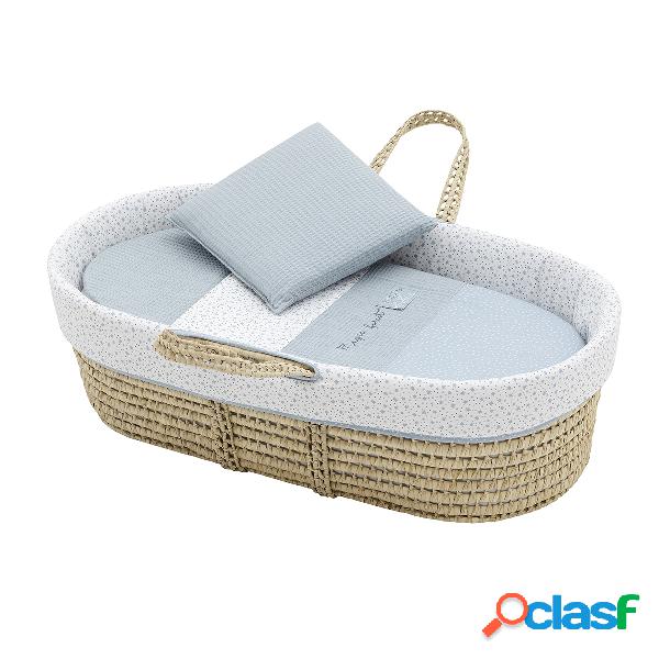 Cestone Palma Foderato Une Forest Azzurro 39X80X25 Cm