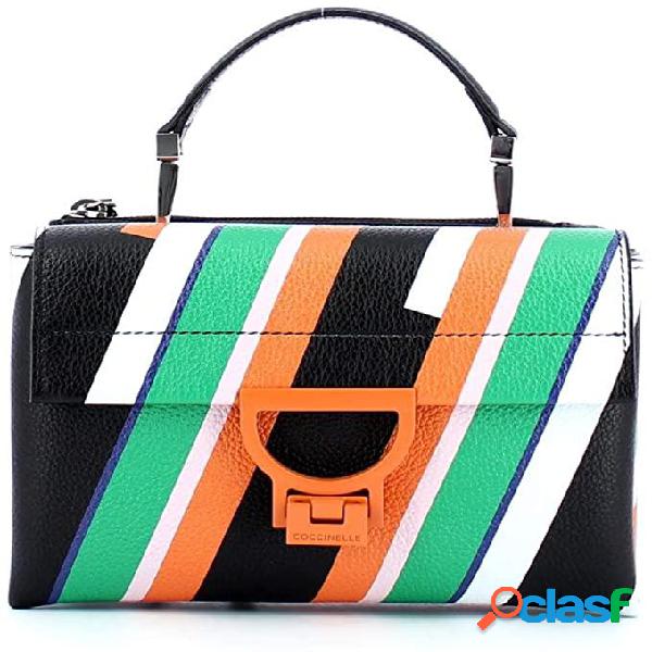 Coccinelle borsa arlettis stripes print - multicolor noir
