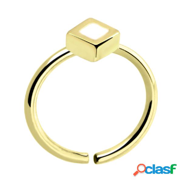 Continuous ring (zircon steel, shiny finish) Acciaio e