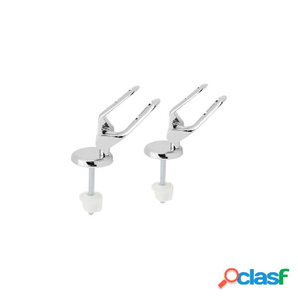 Coppia supporti in lega per sedili wc in legno vite inox