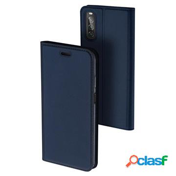 Custodia Flip Dux Ducis Skin Pro per Sony Xperia 10 II - Blu