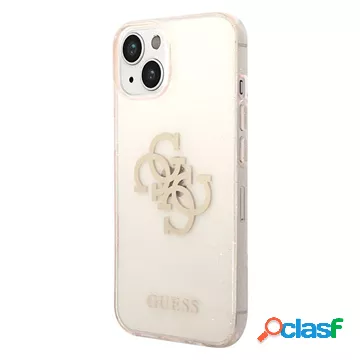 Custodia Ibrida Guess Glitter 4G Big Logo per iPhone 14 Plus