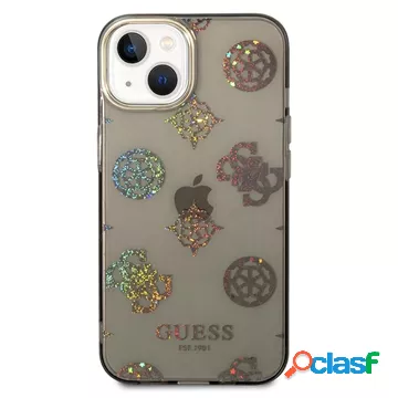 Custodia Ibrida Guess Peony Glitter per iPhone 14 Plus -