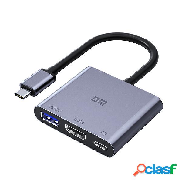 DM 3in1 Tipo-C Docking Station Tipo-C a 4K HDMI USB3.0