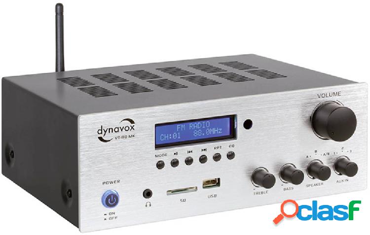 Dynavox VT-80 MK Amplificatore Stereo 2 x 75 W Bianco USB