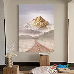 Fatto a mano Hang-Dipinto ad olio Dipinta a mano Verticale
