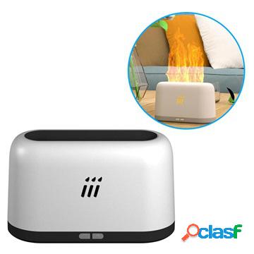Flame Simulation Air Humidifier & Aroma Diffuser - White