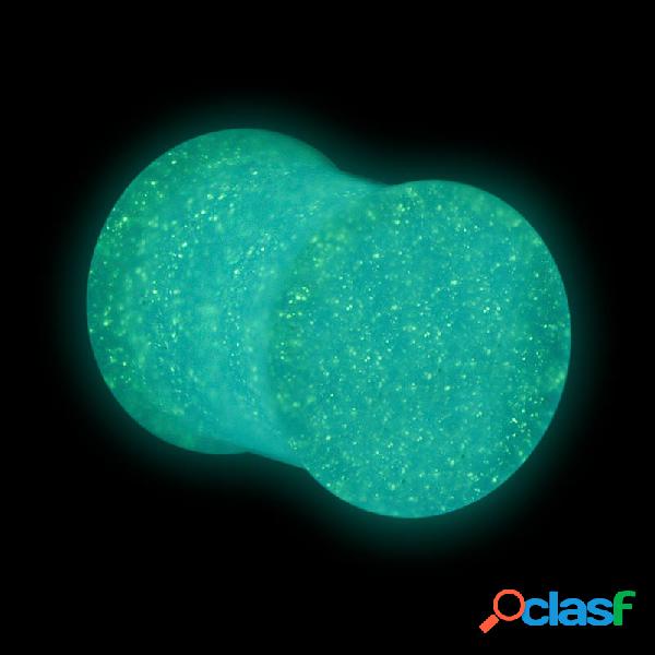"Glow in the dark" double flared plug (silicone, various