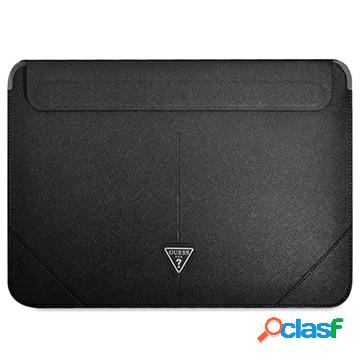 Guess Custodia per laptop con logo a triangolo in Saffiano -