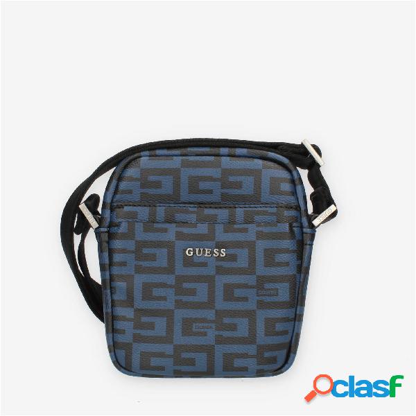 Guess Escape Tracolla logata blu da uomo