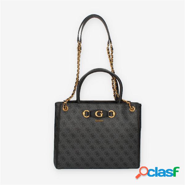 Guess Izzy Borsa a spalla a tre scomparti grigia logata