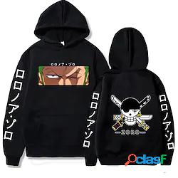 Ispirato da One Piece Roronoa Zoro Felpa con cappuccio Anime