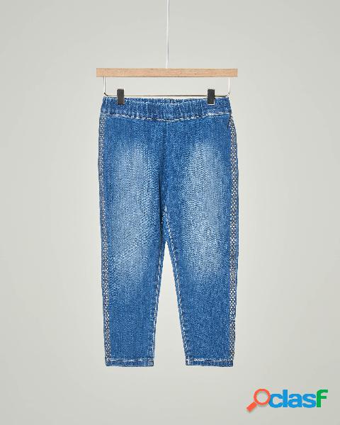 Jeans skinny con bande composte da borchiette 3-7 anni