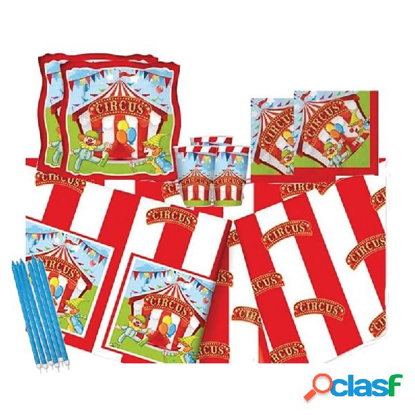 KIT N 24 CIRCUS PARTY COORDINATO TAVOLA COMPLEANNO BAMBINI