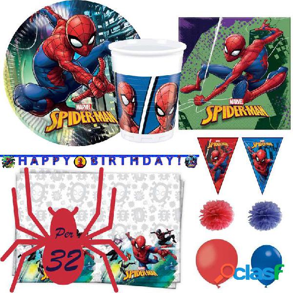 KIT N.46 SPIDERMAN UOMO RAGNO - COORDINATO COMPLEANNO