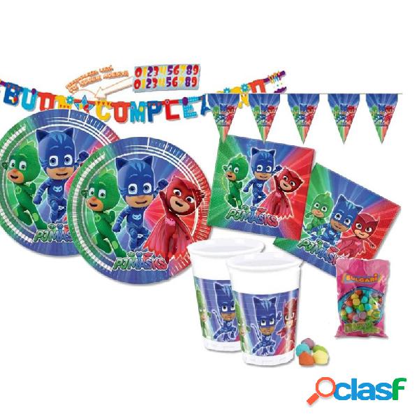 KIT N 51 - COMPLEANNO SUPER PIGIAMINI PJMASKS