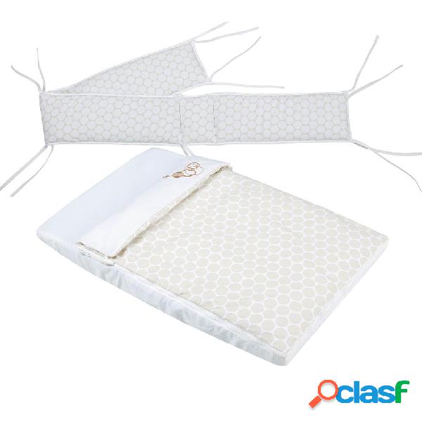 Kit Sacco + Protettore Culla Cocodo Pois Beige Micuna