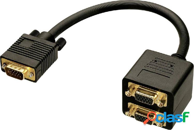 LINDY 41214 VGA Adattatore a Y [1x Spina VGA - 2x Spina VGA]