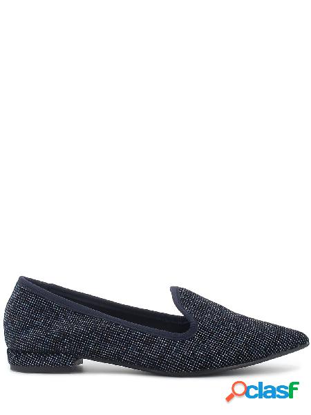 Le Slipperine Scarpe basse a punta in tessuto con strass