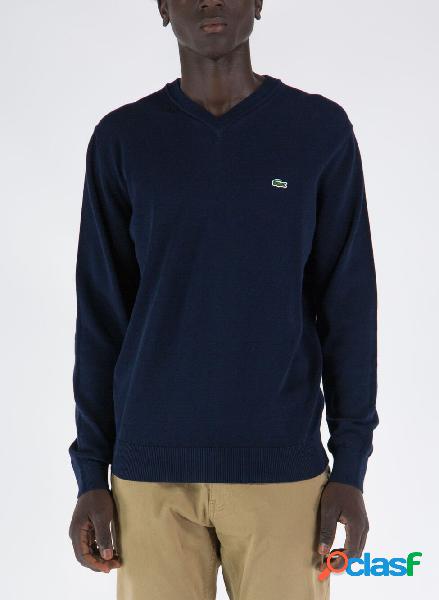 MAGLIONE IN COTONE ORGANICO CON SCOLLO A V