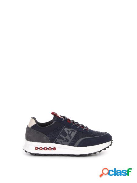 MAN NYLON/SUEDE RUNNING NAVY/GREY