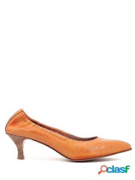 Made in Italy Decollete in pelle con elastico posteriore,