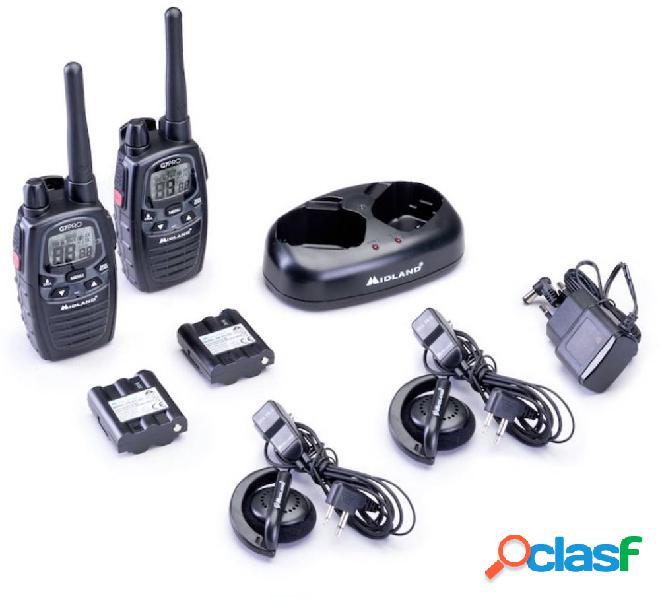 Midland G7 Pro 2er Kofferset, PMR446 Doppelstandlader,