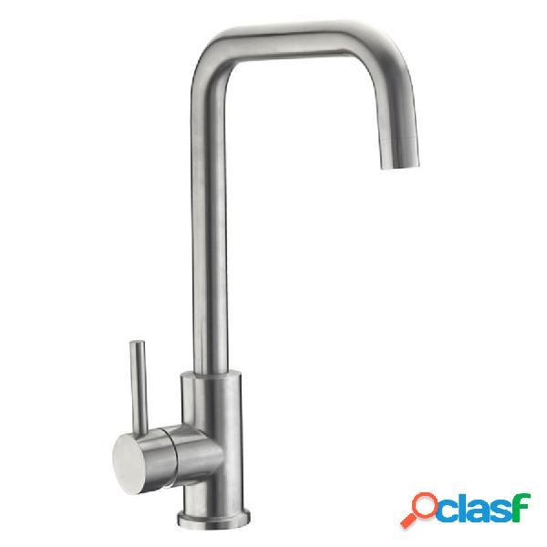 Miscelatore lavello con bocca a due pieghe in acciaio inox