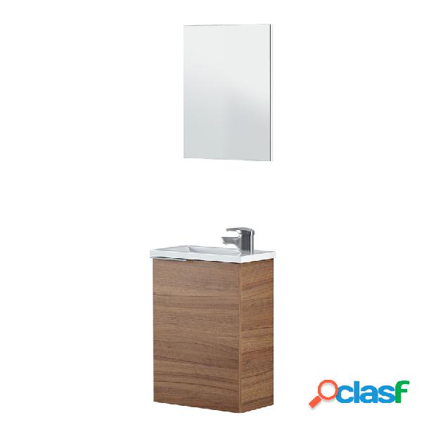 Mobile bagno sospeso 'Small St' in melaminico con lavabo in