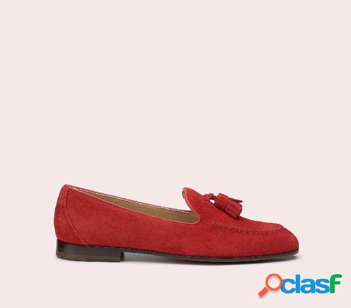 Mocassini in suede Rosso 40_D