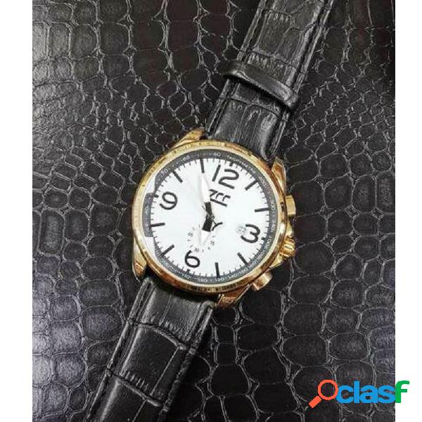 OROLOGIO POLSO ZCC Z001 UOMO GOLDEN AUTOMATICO DATA