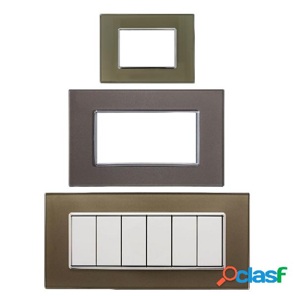PLACCA CRISTAL 3M 4M 6M BRONZO EFFETTO VETRO COMPATIBILE CON
