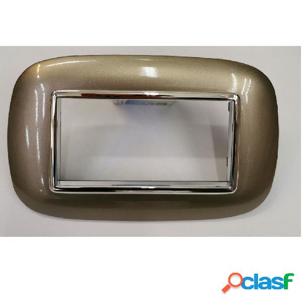 PLACCA OVAL 3 4 6 MODULI COLORE BRONZO COMPATIBILE CON