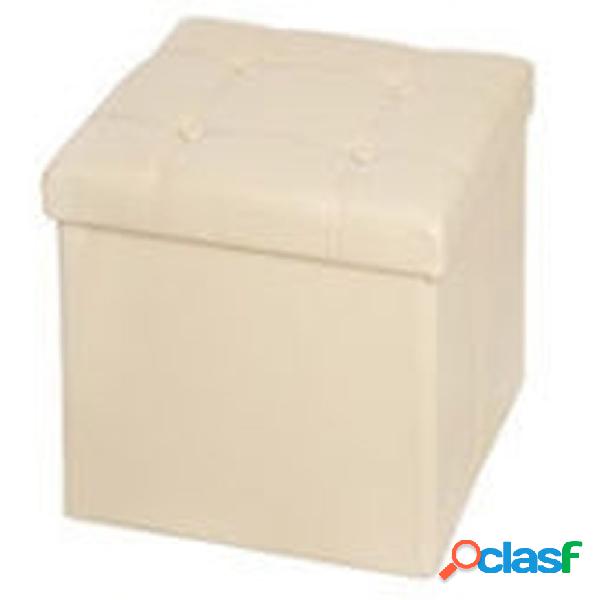 POUF SCATOLA PORTAOGGETTI PUFF POGGIAPIEDI A FORMA DI CUBO