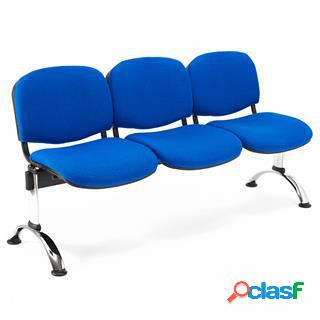Panca Sala Attesa a 3 Posti MOBY BASE, Base in Metallo,