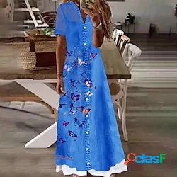 Per donna Abiti di jeans Vestito svasato Vestito maxi