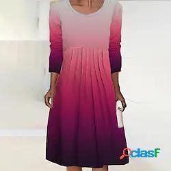 Per donna Abito casual Abito midi Vestito longuette Fucsia