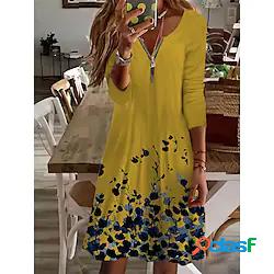 Per donna Abito casual Vestito a trapezio Abito al ginocchio