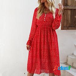 Per donna Abito casual Vestito svasato Abito al ginocchio