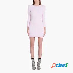 Per donna Aderente Vestito tubino Mini abito corto Rosa