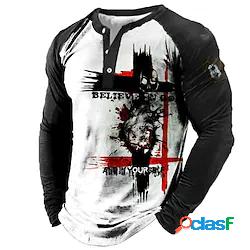 Per uomo Unisex Felpa Maglione A V Stampe astratte Croce