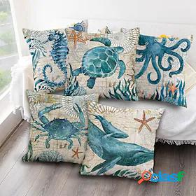 Pillow Cover 1PC Faux Linen Soft Square Throw Pillow Cover
