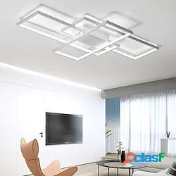 Plafoniera led 3 luci 105cm alluminio disegno geometrico