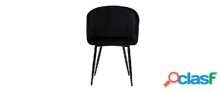 Sedie design in velluto nero (set di 2) VANITY