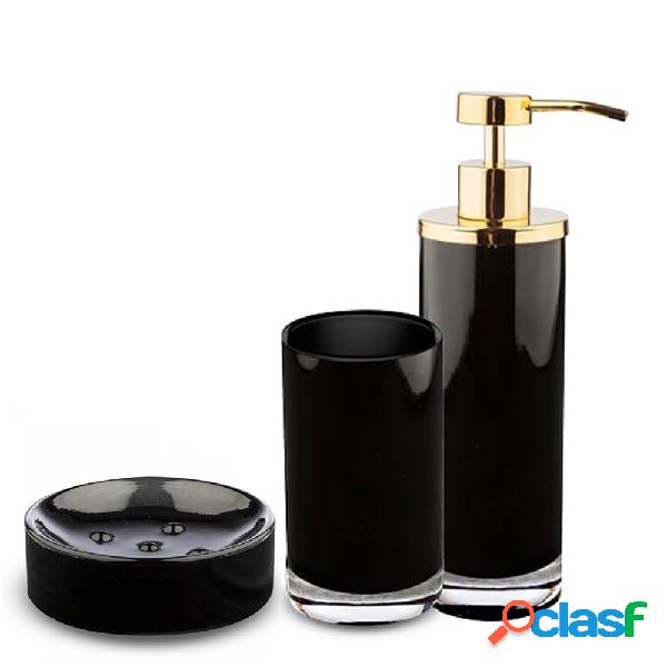 Set Accessori Bagno Cipì collezione Glossy in vetro alto