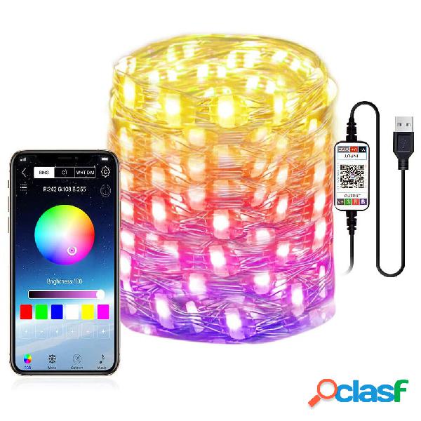 Smart per Alexa WiFi LED RGB Fairy String Light USB